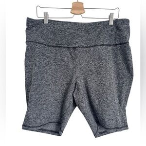 Active Zone Gray Heathered Athletic Bike Shorts Sz 1X